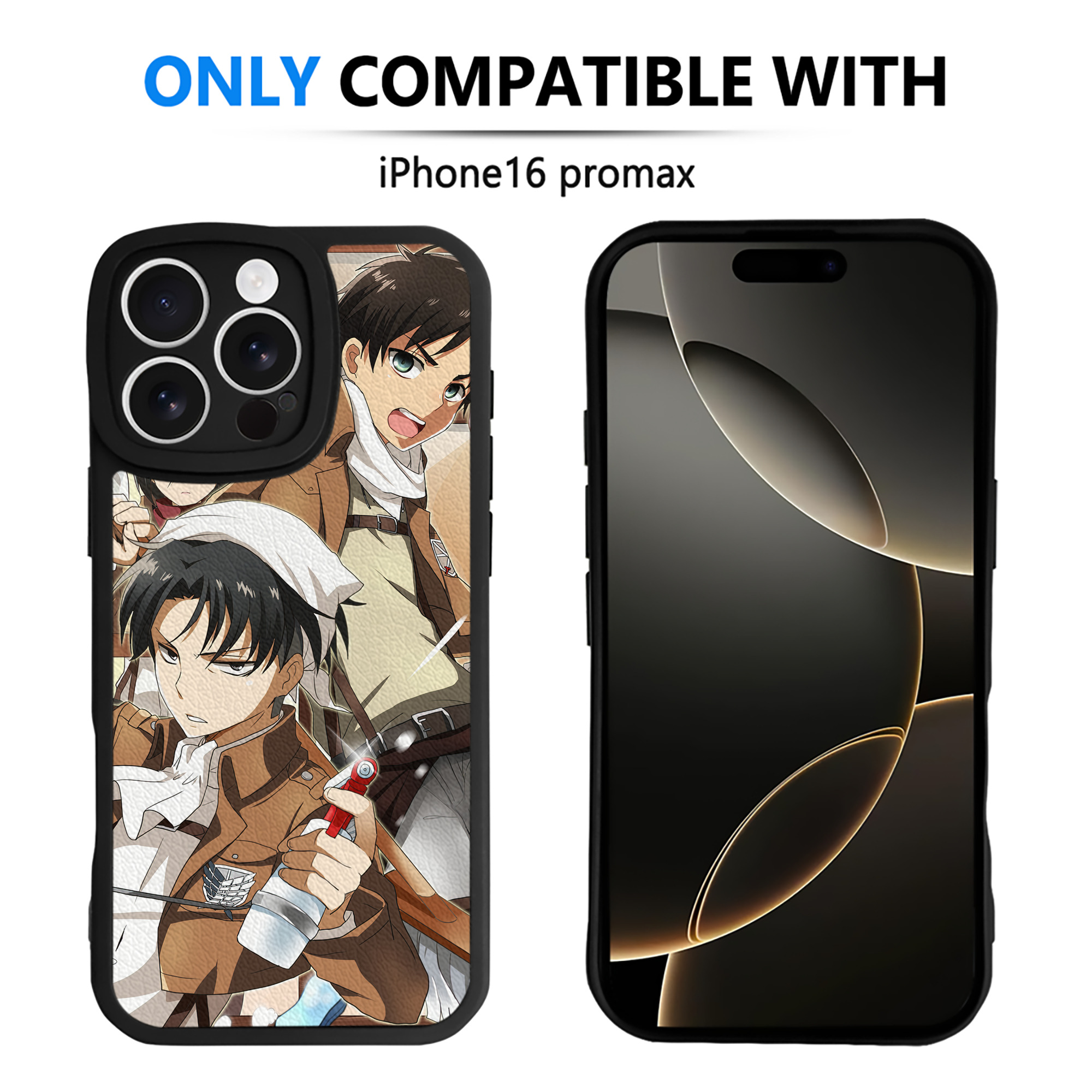 （画像用） 進撃の巨人 Attack on Titan 【iPhone 16シリーズ対応】シリコンスマホケース（レザー調） 材質：シリコン